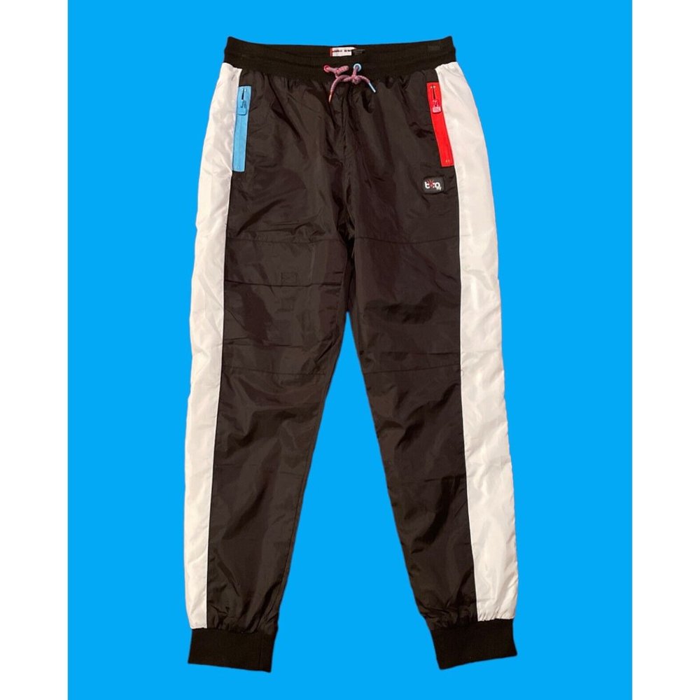 Men's-SZ: L Born Fly Black/Red/White A Different World Nylon Pants